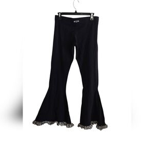 Stylish Black Flared Festival Bottoms Firefly Style M/L